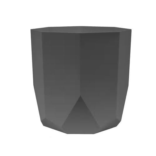 Tuxton Modern Hexagon Resin Planter 8 In. Charcoal Gray