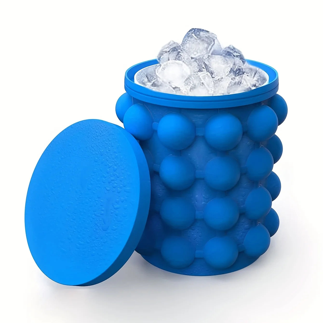 1Pc, Ice Bucket, 2-In-1 Silicone Ice Bucket and Cube Tray, Perfect for Bars, Clubs, Restaurants, and Home Use